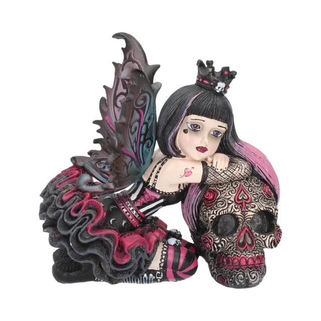 Little Shadows Lolita Figurine Gothic Fairy And Sugar Skull Ornament