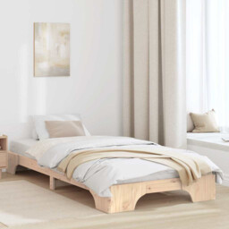 Bed Frame Solid Pine Natural 90 X 190cm Slatted Low Profile 31cm