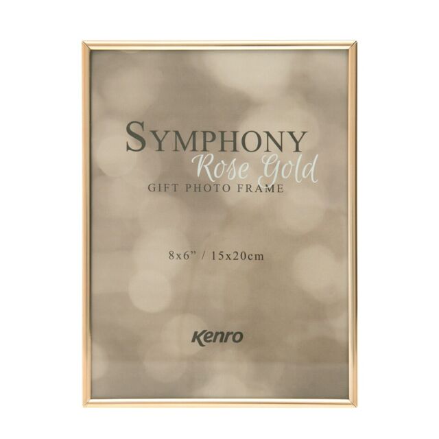 "Symphony Classic Rose Gold Series Photo Frame Gift Boxed Sizes 6x4"" -"