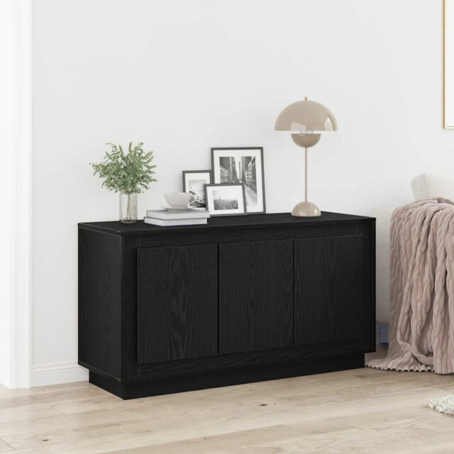 Sideboard Black Oak 102 X 35 X 55 Cm Engineered Wood Vidaxl