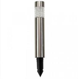 Wave Modern Super Bright 10 Lumen Solar Powered Silver Bollard Garden