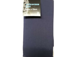 Pillow Case 2pk 50 X 75cm Plain Dark Blue Asda 7320