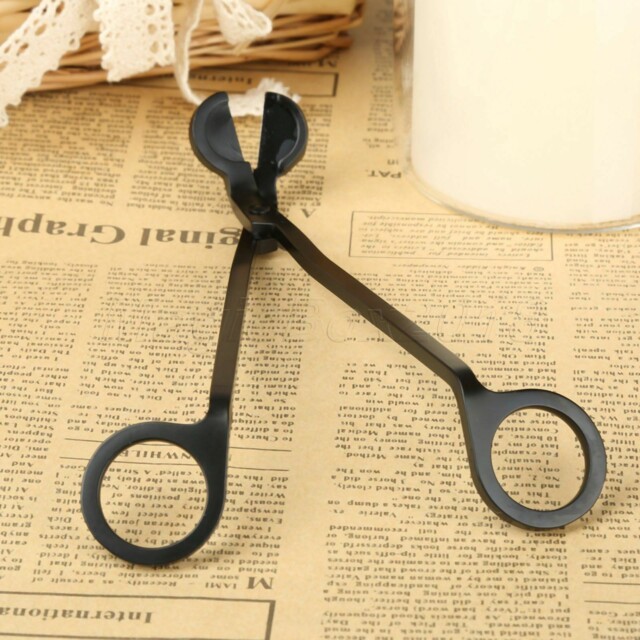 Black Candle Wick Oil Lamp Trimmer Stainless Steel Scissors Snuffers