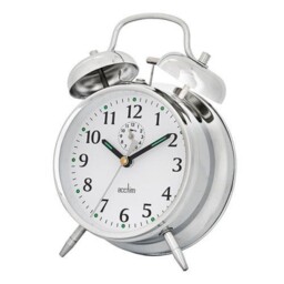 Acctim Saxon Bell Alarm Clock chrome