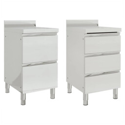 Kitchen Cabinets Commercial 50 X 60 X 96 Cm Silver Stainless Steel Set