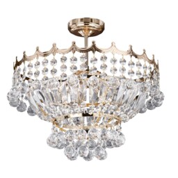 5 Light Gold Finish Frame Ceiling Fitting Chandelier Light With