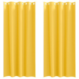 Blackout Curtains With Rings 2 Pcs Polyester Window Treatment Bedroom