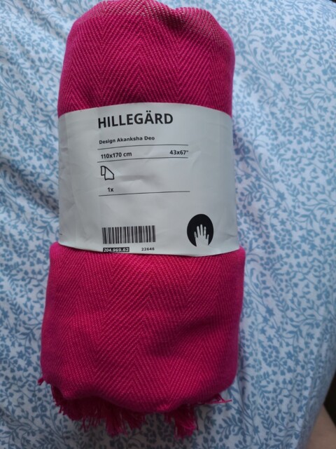 Handmade Ikea Hillegard Throw - Vibrant 100% Cotton, 110x170cm -