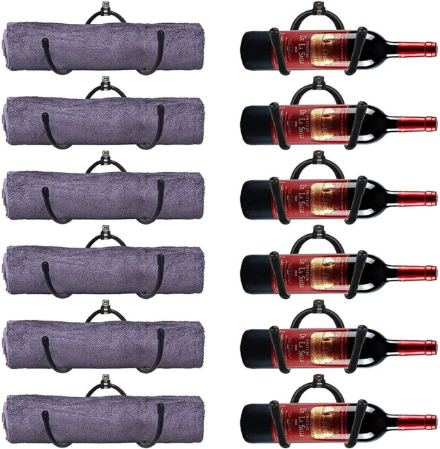 Auxphome Wall Mounted Wine Rack Wine Bottle Rack Holder Storage
