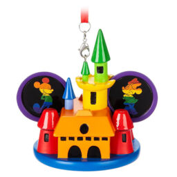 Disney Store Mickey And Minnie Rainbow Castle Hanging Ornament