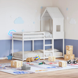 Bunk Bed Without Mattress White 80x200 Cm Solid Wood Pine Vidaxl