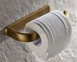 Antique Brass Toilet Paper Roll Holder Wall Mounted Bathroom Accessory