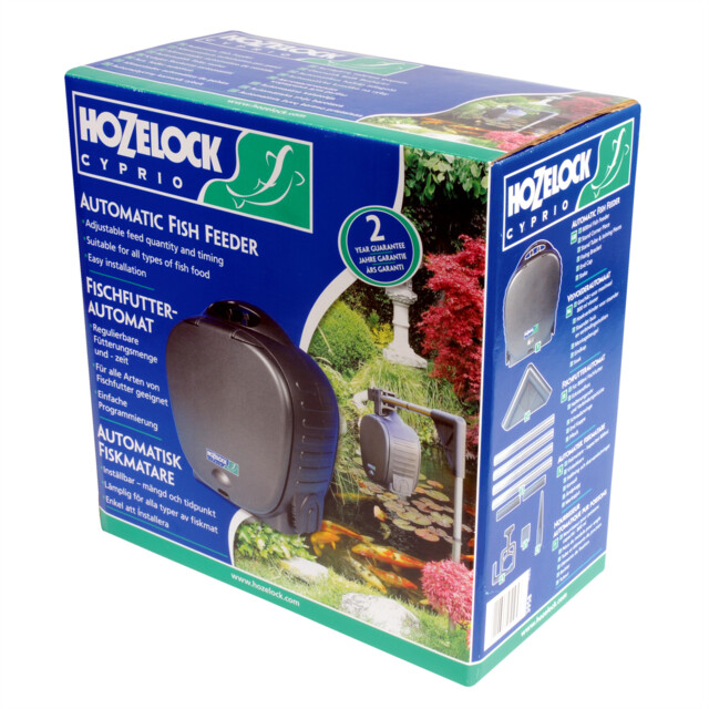 Hozelock Automatic Fish Feeder Outdoor Food Dispenser Holiday