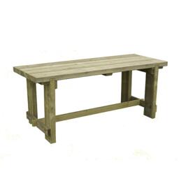 Garden Picnic Table 1.8m Sturdy Wooden Contemporary Refectory Outdoor