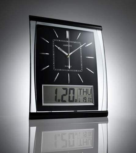 Wall Clock Digital Analogue Silent Day/date/month/year/temperature