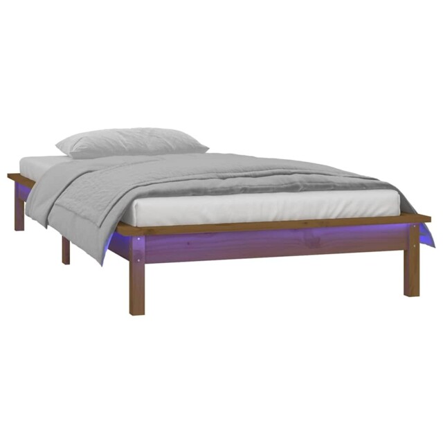 Solid Wood Led Bed Frame Home Bedstead Platform Bed Multi