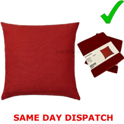 Ikea Majbraken Red Cushion Cover 50cm X 50cm 100% Cotton Zipper Makes