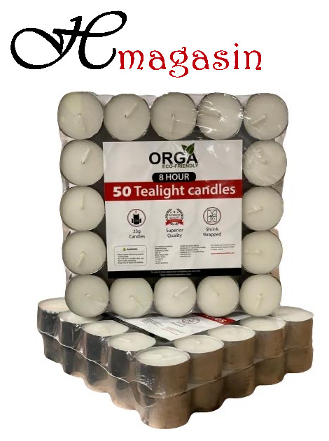 100 Tea Night Lights Candles 8 Hour Long Burn Unscented Tealights