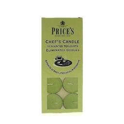 Prices Chef's Candle - 10 Scented Tealights - Basil, Patchouli &