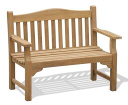 Teak Outdoor 1.2m Commemorative Bench - Runnymede Range