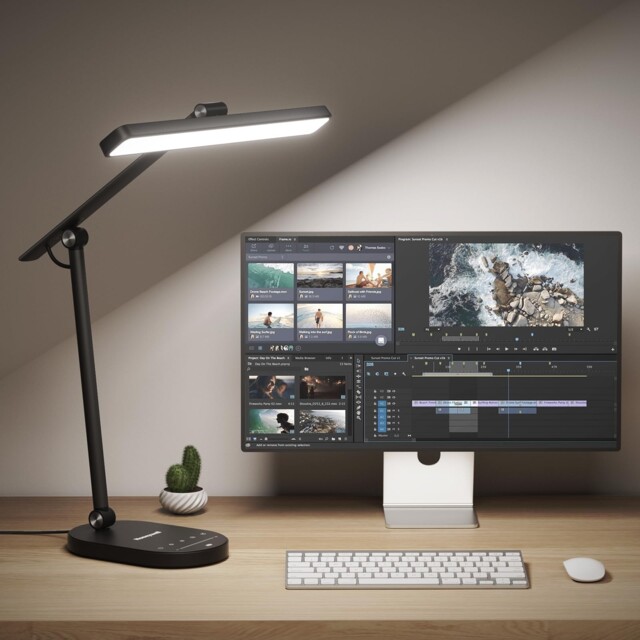Honeywell Hwt-h4 Led Desk Lamp For Home Office, 56.7 X 14.5 X 17.5 Cm,