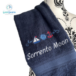 Nautical Towel - Personalised - Flannel / Hand Towel / Bath Towel