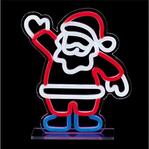 Santa Design Table Top Lit Neon Sign 25cm