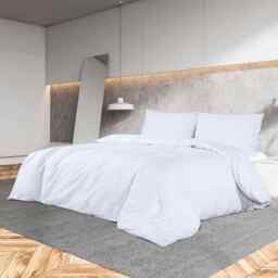Duvet Cover Set White 200x200 Cm Light-weight Microfiber Vidaxl