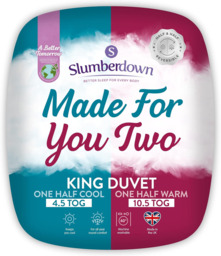 Slumberdown Made For You Two King Size Duvet - Dual 4.5 Tog