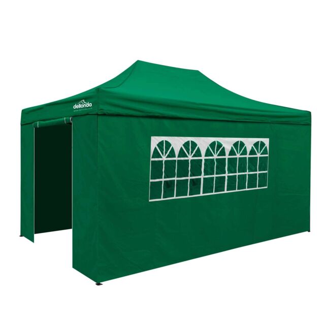 Premium 3x4.5m Pop-up Gazebo & Side Walls With Carry Bag, Stakes,