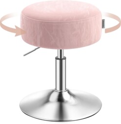 Dressing Table Stool Height Adjustable Makeup Vanity Stool 360 Swivel