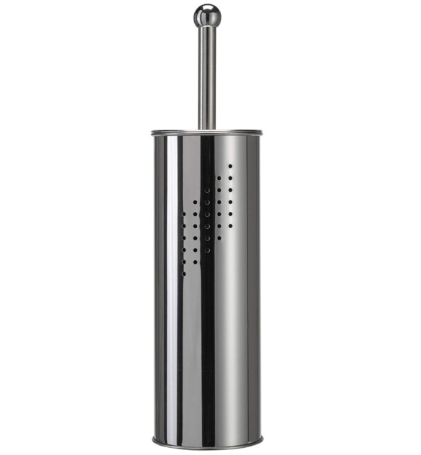 Premier Housewares 1600116 Toilet Brush With Holder - Stainless Steel
