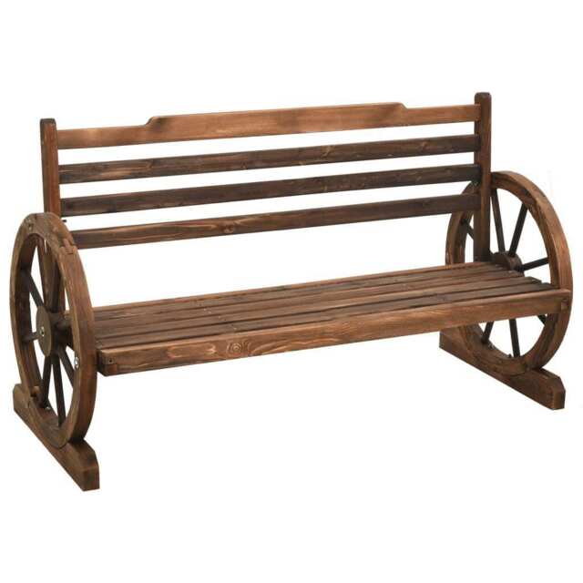 Garden Bench 112 Cm Solid Firwood Vidaxl
