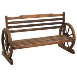 Garden Bench 112 Cm Solid Firwood Vidaxl