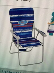 Tommy Bahama Striped Folding Backpack Kids Beach Chair - Multicolored