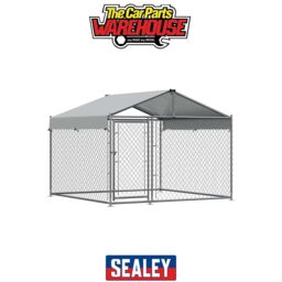 Sealey Dg281 Dellonda Galvanised Steel Dog Kennel With Roof Cover &