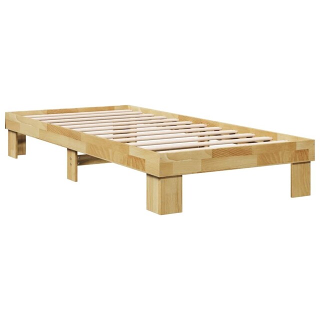 Bed Frame Without Mattress Solid Wood Oak Bed Base Single Bed Vidaxl