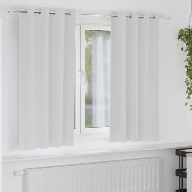 Curtains With Curtains 2 Pcs Pale Grey Polyester Vidaxl