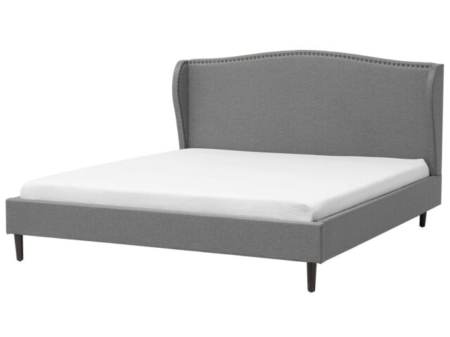Fabric Eu Super King Size Bed Grey Colmar