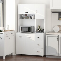 Freestanding Kitchen Storage Cabinet W/ Cupboard Cabinets Drawers