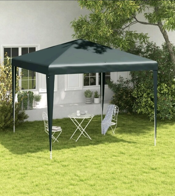 ​2.7x2.7m Garden Gazebo Marquee Outdoor Party Tent Wedding Canopy Dark