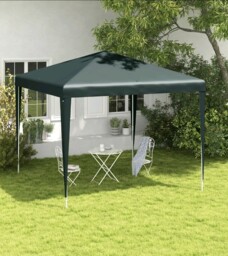 ​2.7x2.7m Garden Gazebo Marquee Outdoor Party Tent Wedding Canopy Dark