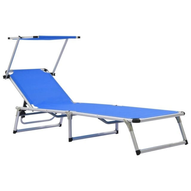 Folding Sun Lounger Outdoor Chair Daybed Sunbed Aluminium And