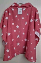 Dreamscene Ohs Blush Star Kids Hooded Poncho Towel Childrens Beach