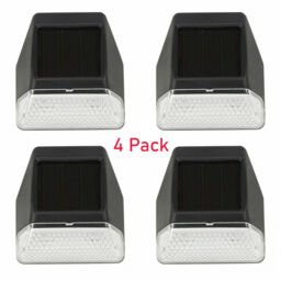 4 Pack Solar Powered Wall Fence & Post Lights Led Garden Security
