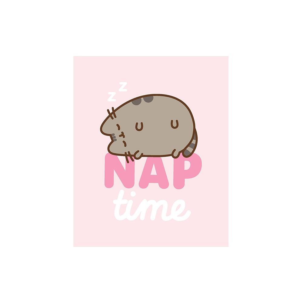 Pusheen Cat Fleece Blanket 130x160cm Pink Throw Official Nap Time