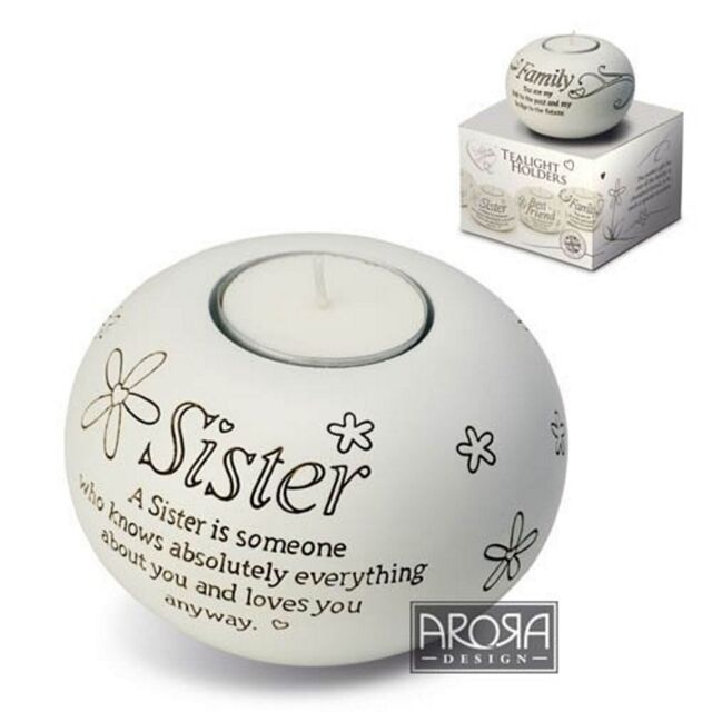 Arora Said With Sentiments Sister Tealight Candle Holder Special