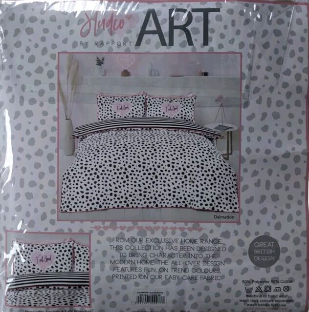 Duvet Cover Set - Kingsize 230x220 2 Pillowcase Dalmatian