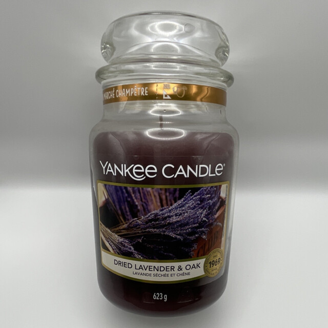 Yankee Candle Dried Lavender & Oak Large Jar Candle Single Wick Purple