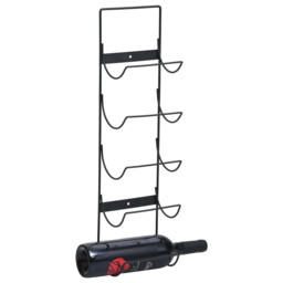 Wall Mounted Wine Rack For 5 Bottles Black Iron Vidaxl